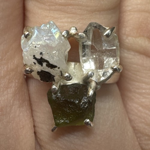 Moldavite quartz herkimer - quartz, &