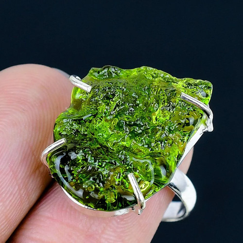 Moldavite quartz 925 silver - 925,