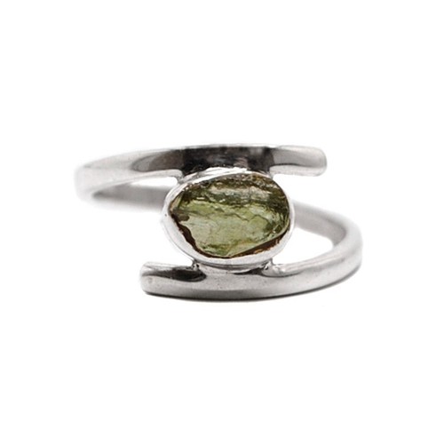 Natural moldavite raw oval - moldavite,